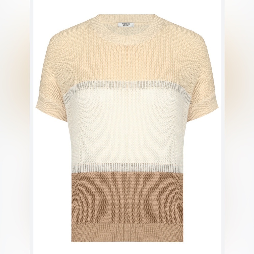 PESERICO Striped Short-sleeved sweater, Size 38/ US 2